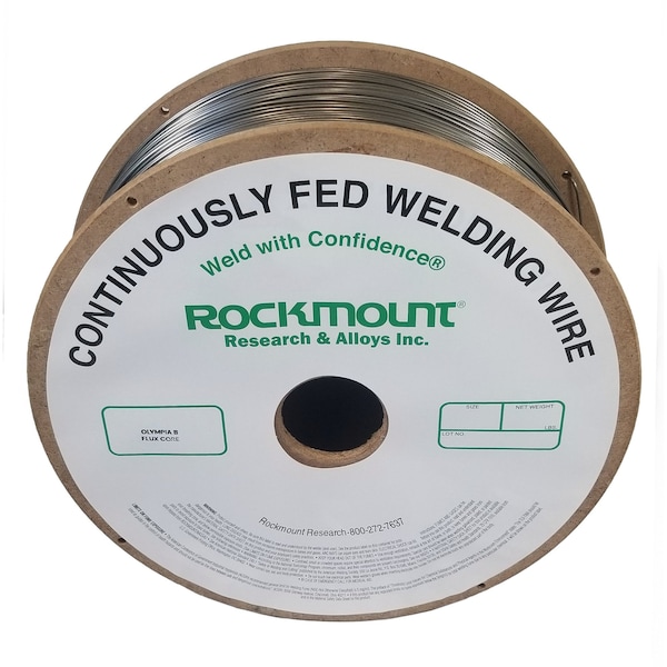 Olympia B FC, Flux Core Hardfacing for Severe Abrasion Applications, Self-Shielded, 1/16" Dia., 25lb